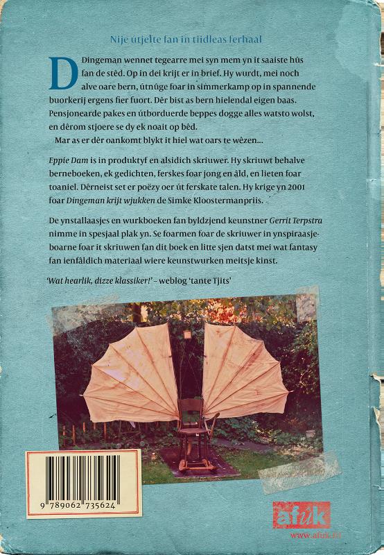Achterkant van Dingeman krijt wjukken