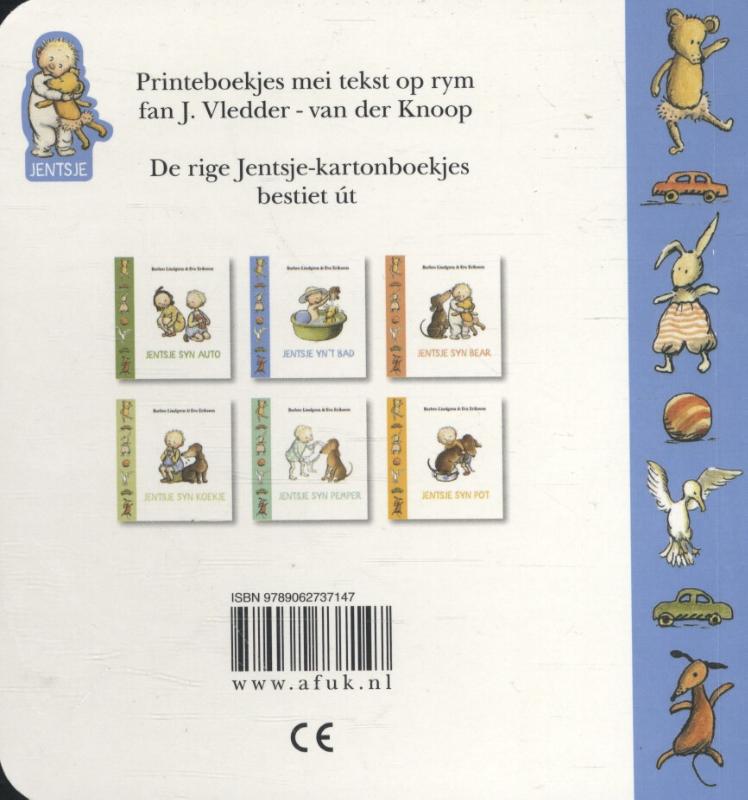 Achterkant van Jentsje yn 't bad