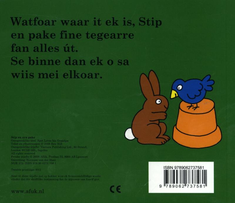 Achterkant van Stip en syn pake