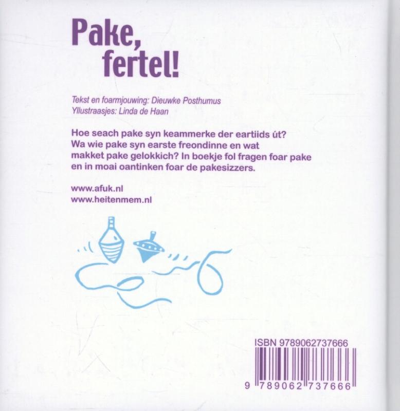 Achterkant van Pake, fertel!