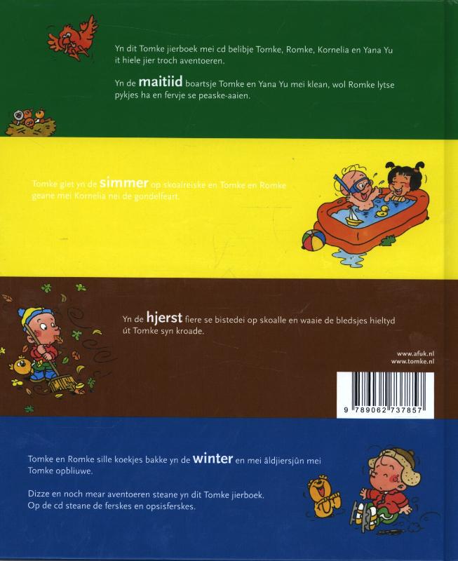 Achterkant van Tomke jierboek