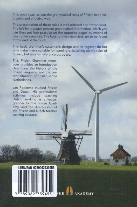 Achterkant van Frisian Grammar