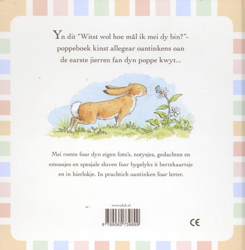 Achterkant van Myn poppe boek
