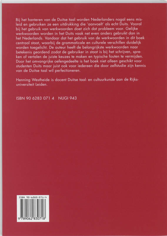 Achterkant van Contrastief idioomboek Duits