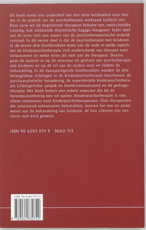 Achterkant van Kinderpsychotherapie