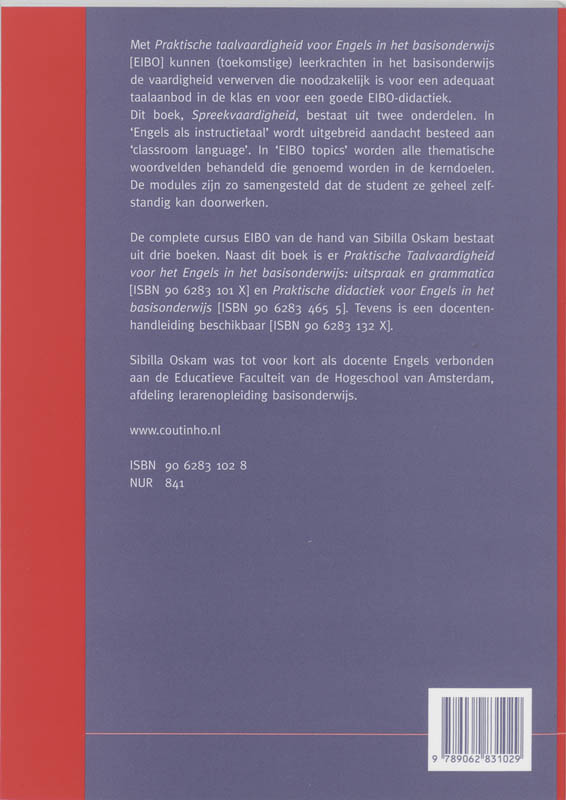 Achterkant van Spreekvaardigheid