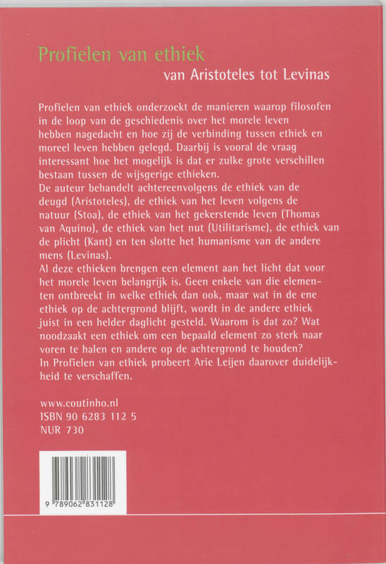 Achterkant van Profielen van ethiek