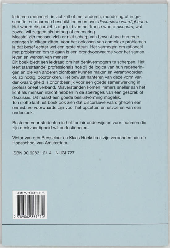 Achterkant van Discursieve vaardigheden