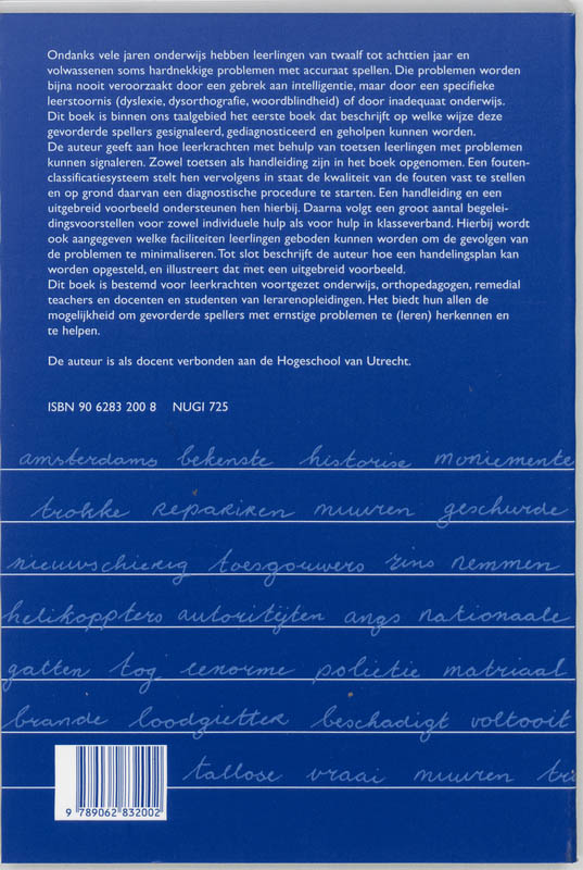 Achterkant van Problemen van gevorderde spellers