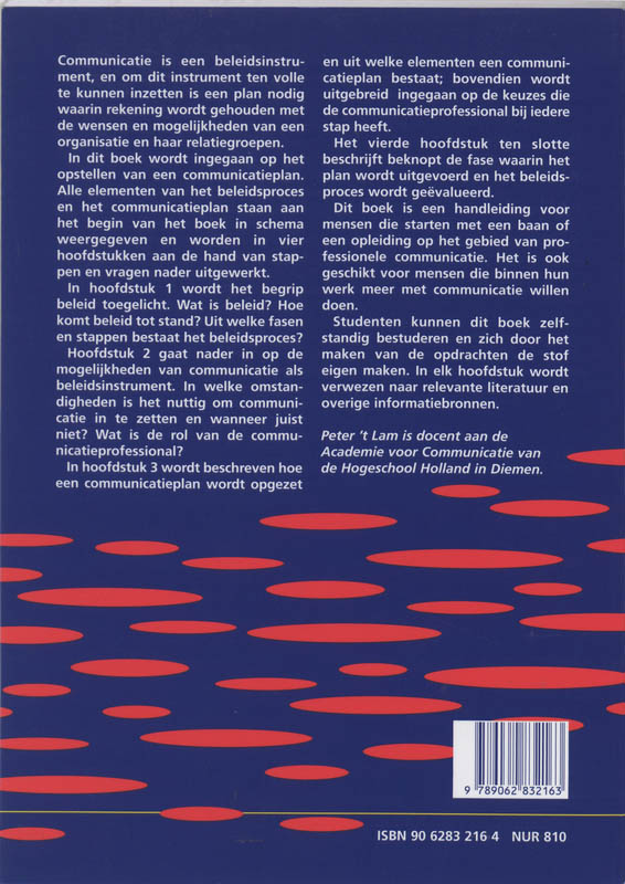 Achterkant van Werkboek communicatieplanning