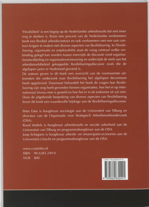 Achterkant van Flexibilisering, organisatie en employability