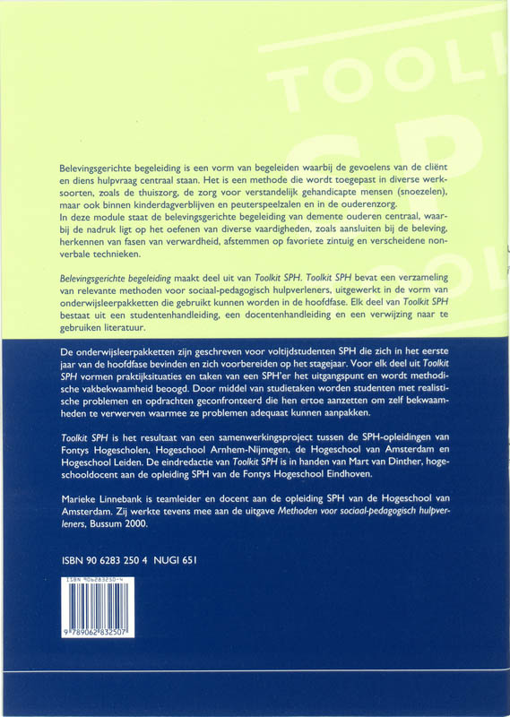 Achterkant van Belevingsgerichte begeleiding