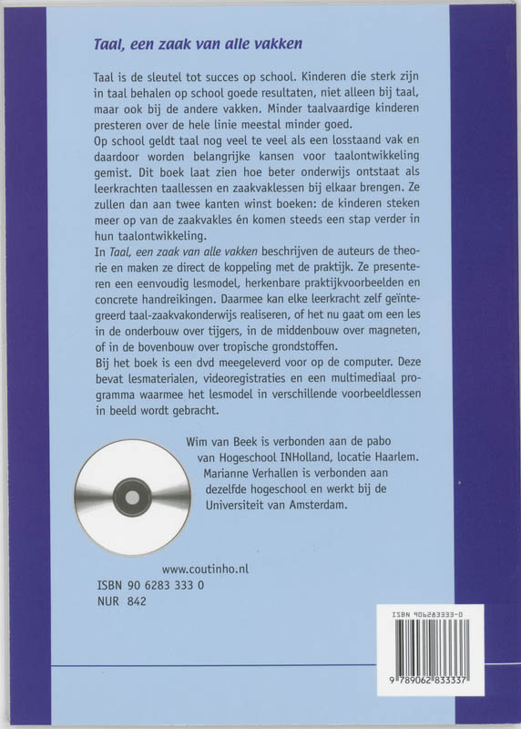 Achterkant van Taal, een zaak van alle vakken