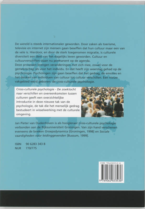 Achterkant van Cross-culturele psychologie