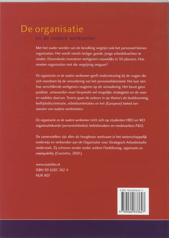 Achterkant van De organisatie en de oudere werknemer