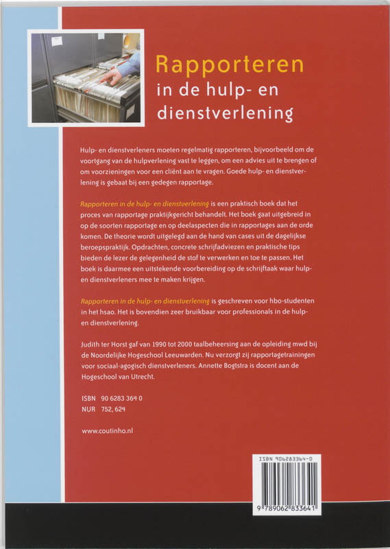 Achterkant van Rapporteren in de hulp- en dienstverlening