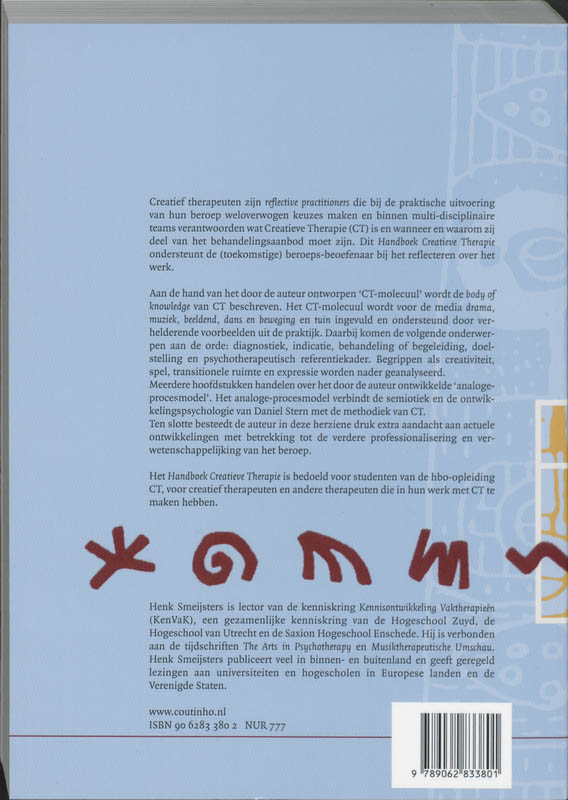 Achterkant van Handboek creatieve therapie