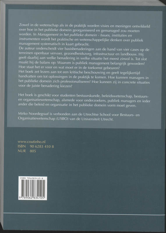Achterkant van Management in het publieke domein