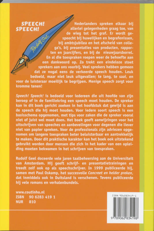 Achterkant van Speech! Speech!