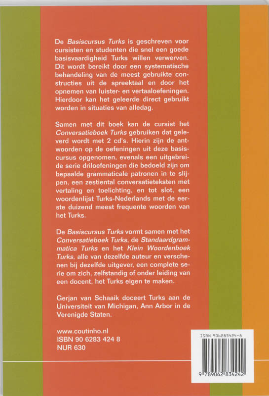 Achterkant van Basiscursus Turks