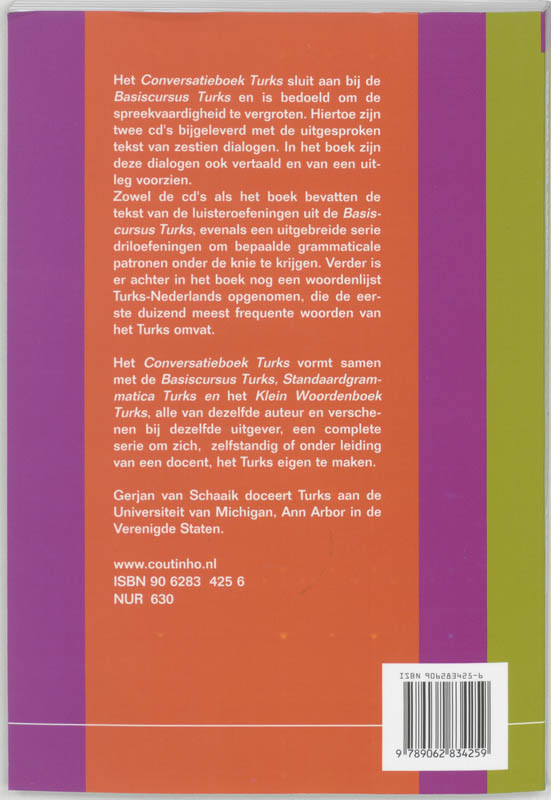 Achterkant van Conversatieboek Turks