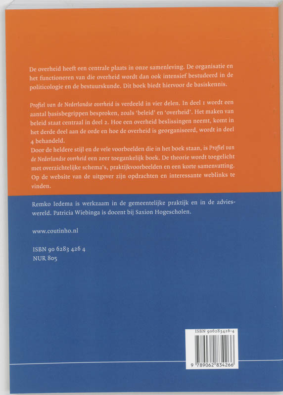 Achterkant van Profiel van de Nederlandse overheid