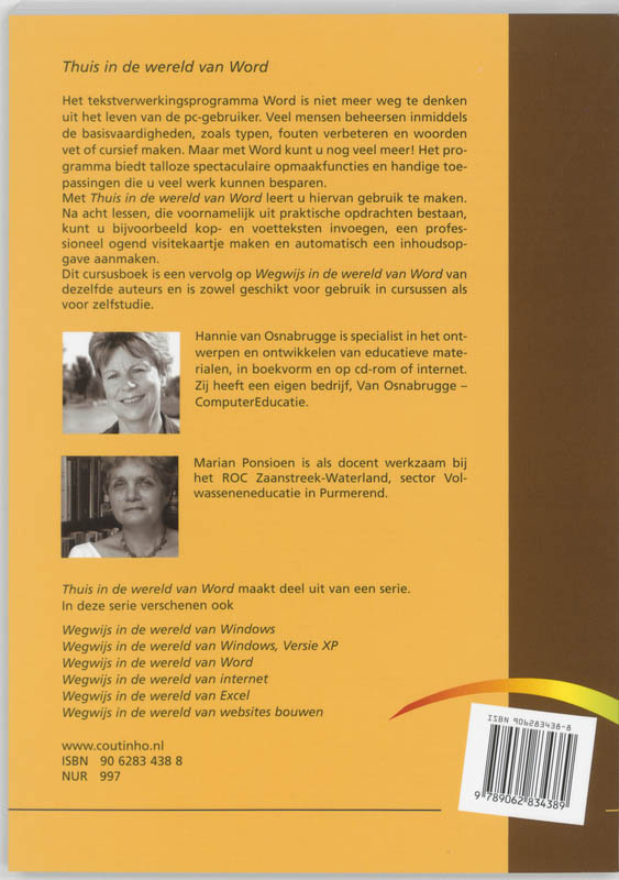 Achterkant van Thuis in de wereld van Word