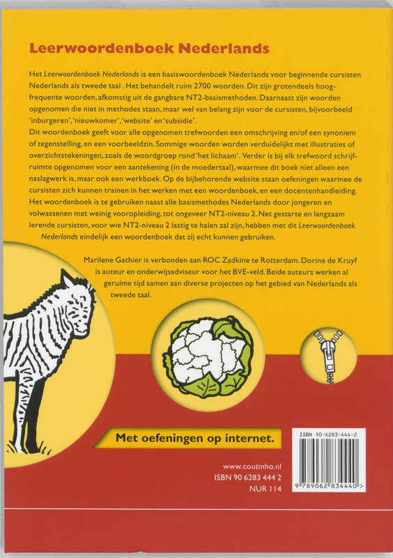 Achterkant van Leerwoordenboek Nederlands
