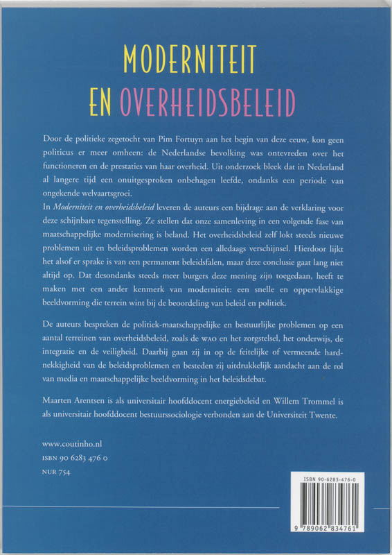 Achterkant van Moderniteit en overheidsbeleid