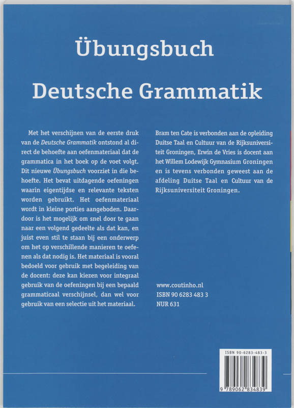 Achterkant van Übungsbuch Deutsch Grammatik