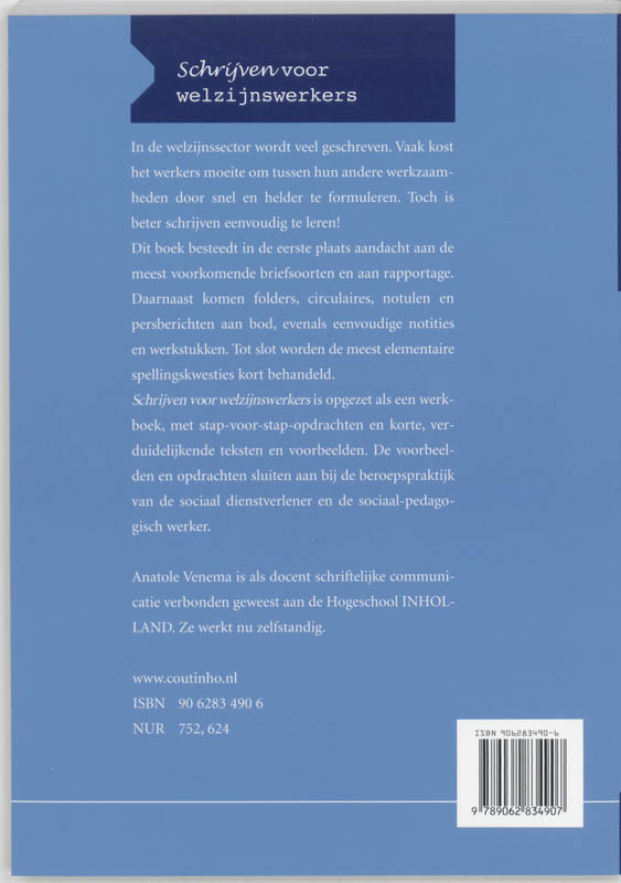 Achterkant van Schrijven voor welzijnswerkers
