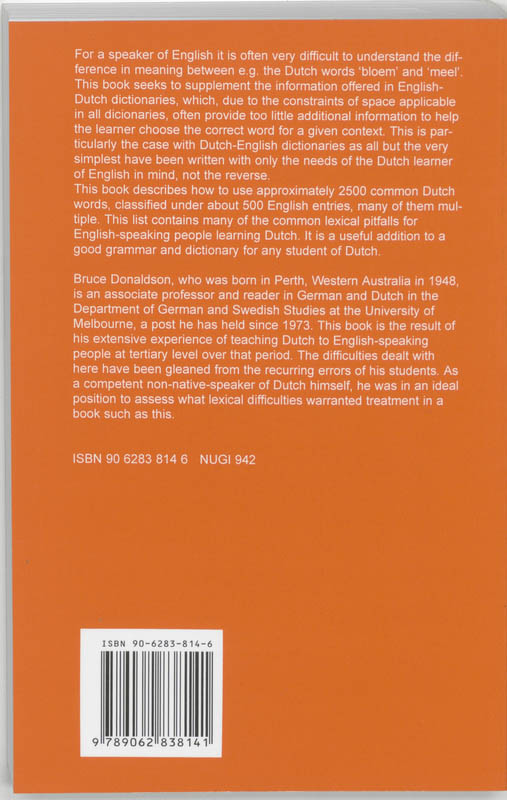 Achterkant van Beyond the dictionary in Dutch