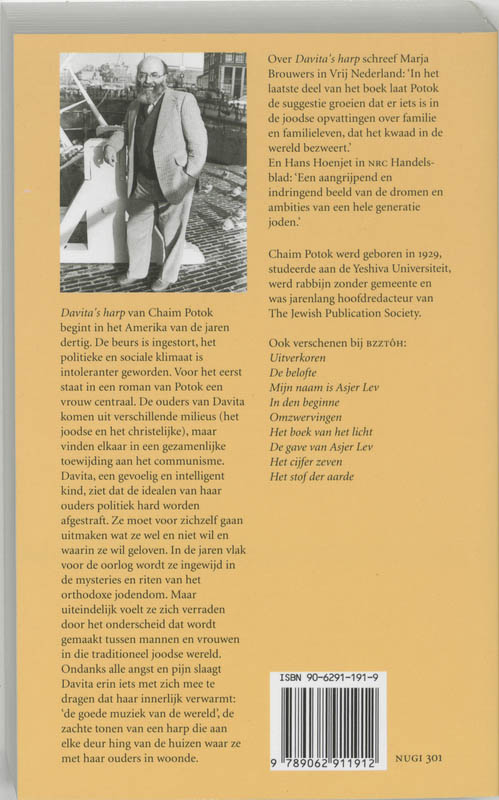 Achterkant van Davita's harp