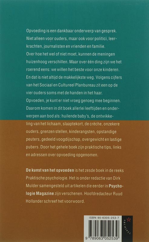 Achterkant van De kunst van het opvoeden