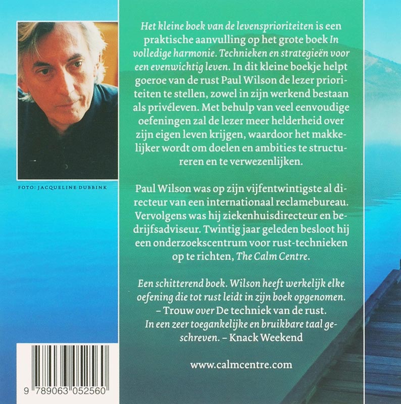 Achterkant van Het kleine boek van de levensprioriteiten