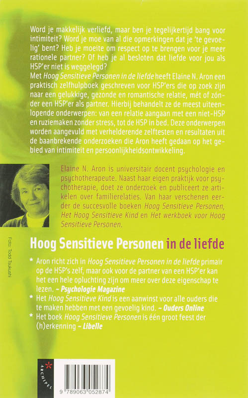 Achterkant van Hoog Sensitieve Personen in de liefde