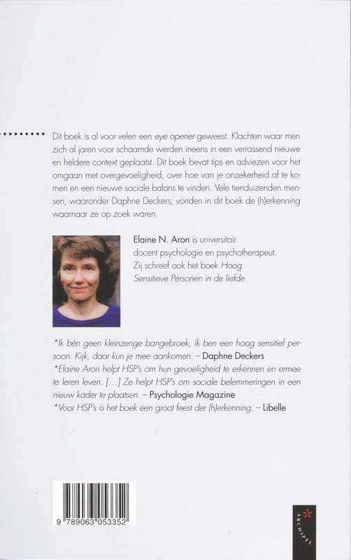 Achterkant van Hoog sensitieve personen
