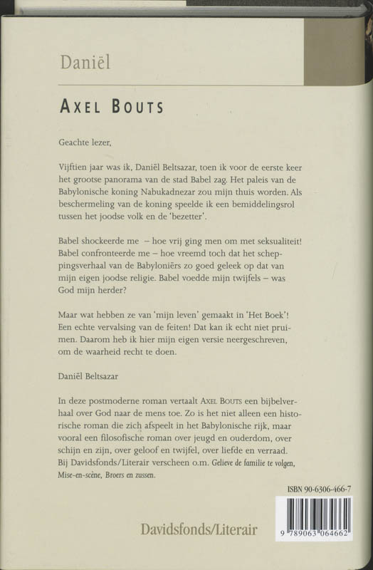 Achterkant van Daniel