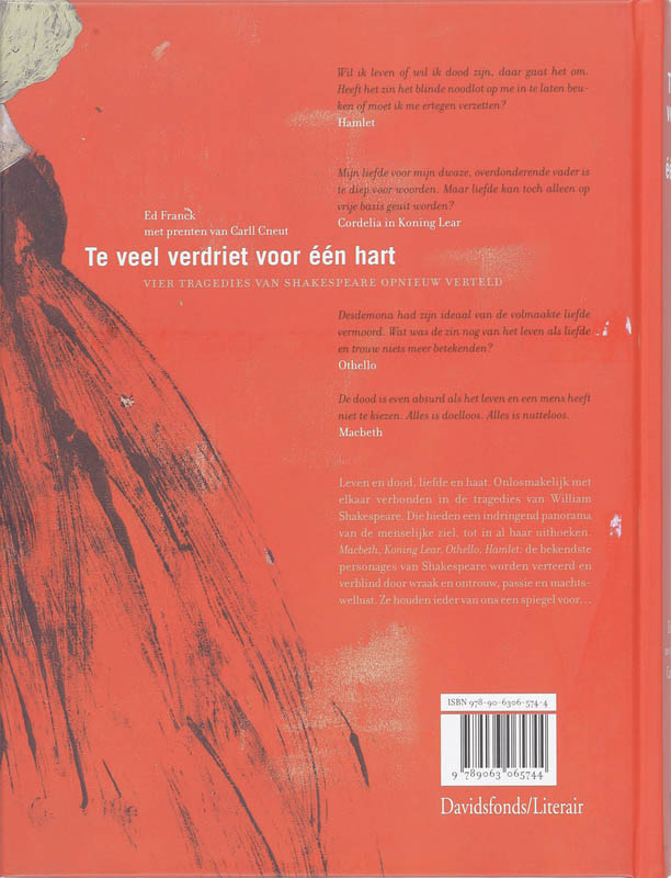 Achterkant van Te veel verdriet voor een hart