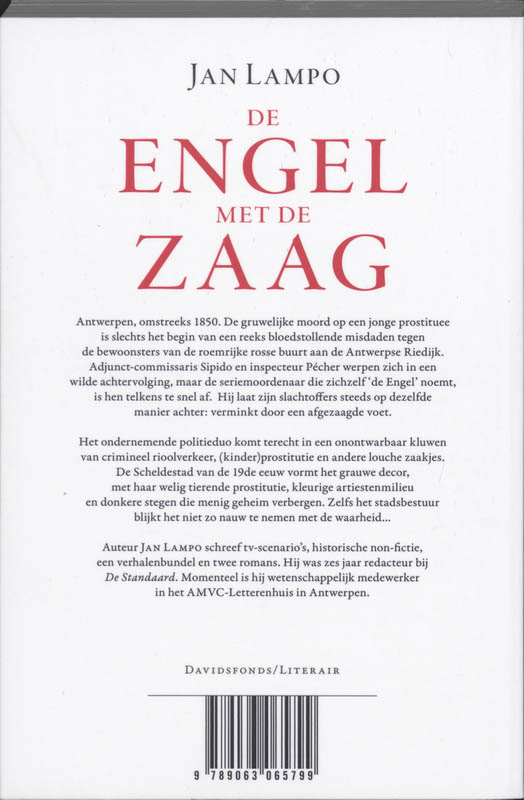 Achterkant van De engel met de zaag