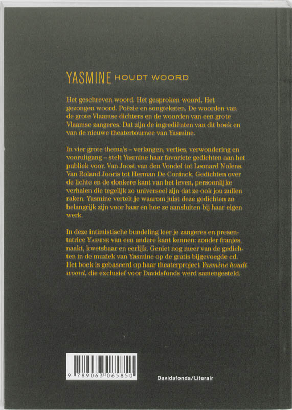 Achterkant van Yasmine houdt woord