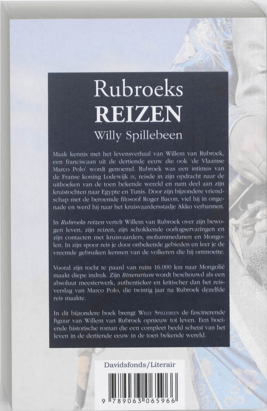 Achterkant van Rubroeks reizen