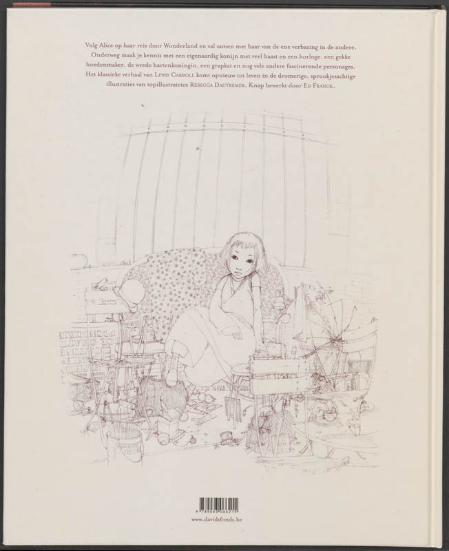 Achterkant van Alice in Wonderland