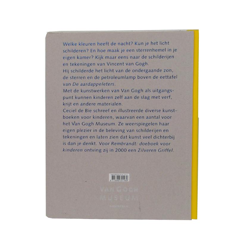 Achterkant van Vincent van Gogh en de kleuren van de nacht