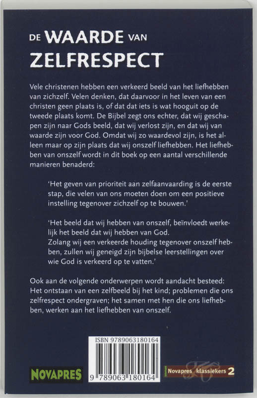 Achterkant van De waarde van zelfrespect