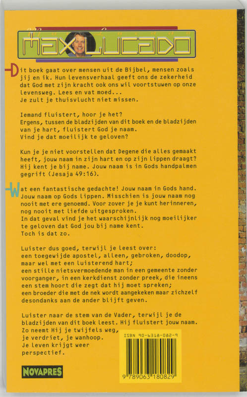 Achterkant van Hij noemt je bij je naam