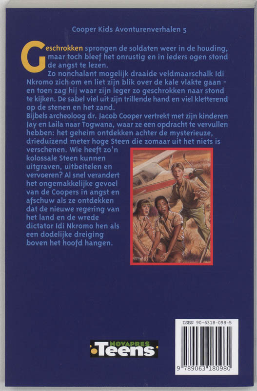 Achterkant van Het geheim van de steen in de woestijn