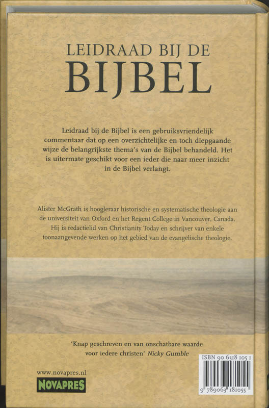 Achterkant van Leidraad bij de Bijbel