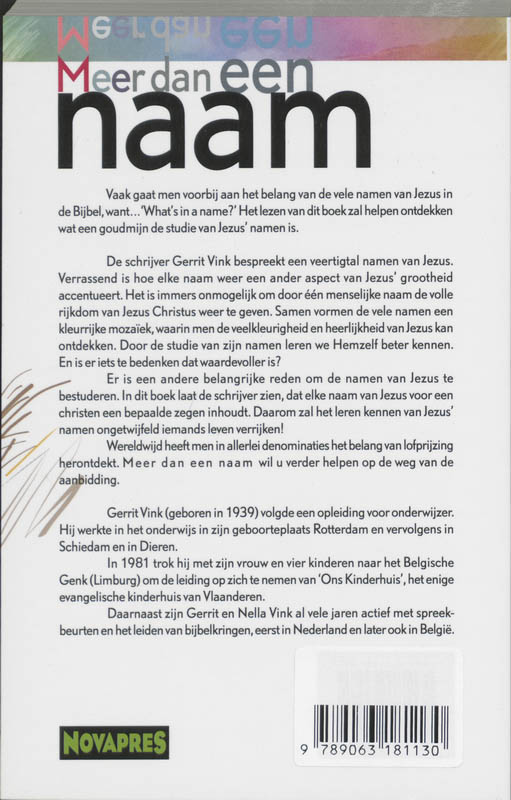 Achterkant van Meer dan een naam