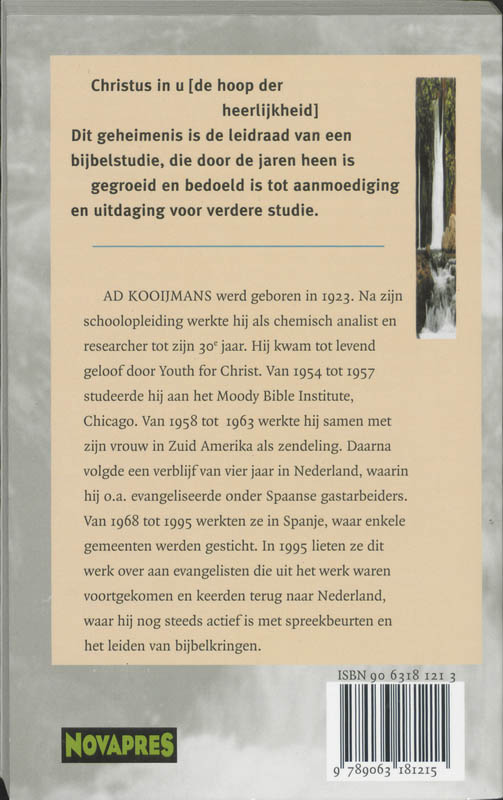 Achterkant van Christus in u